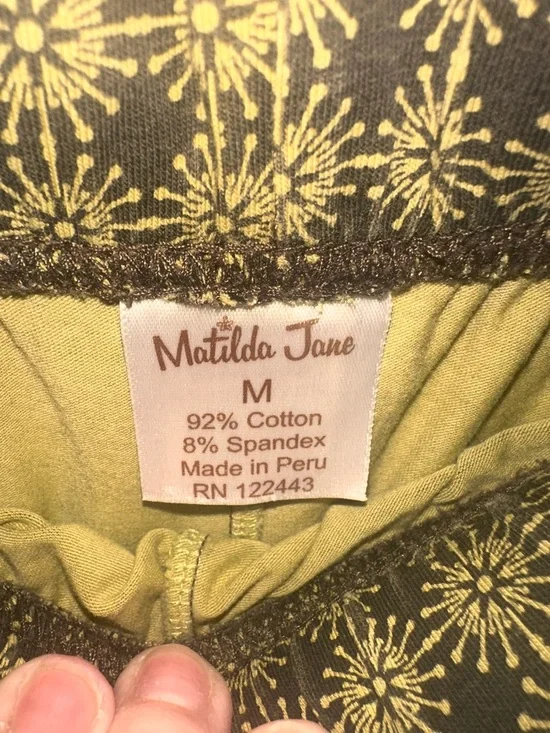 Matilda Jane Olive Green Floral-Print Wide Leg Pants - Picture 3 of 5